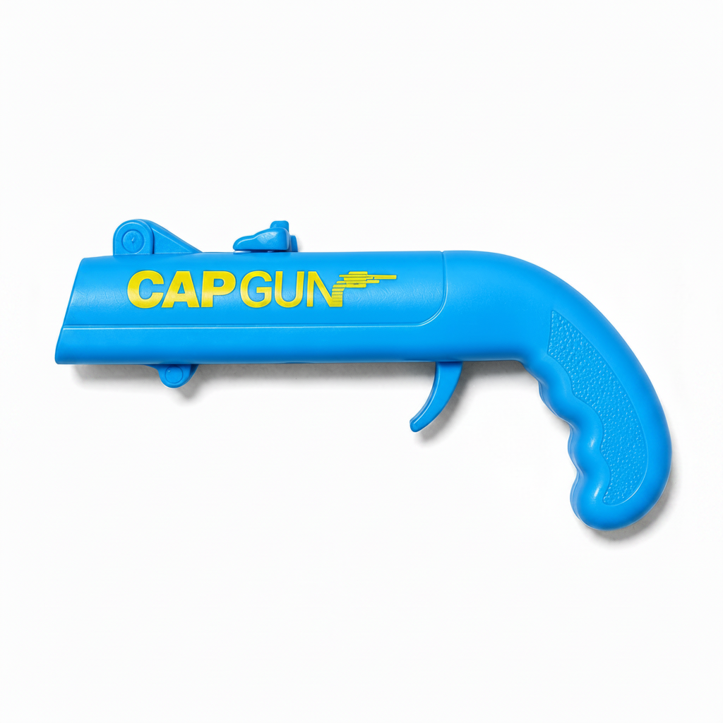 Blue Cap Gun White BG