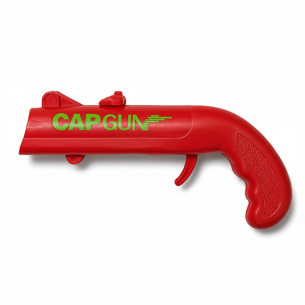 Red Cap Gun Pure White BG